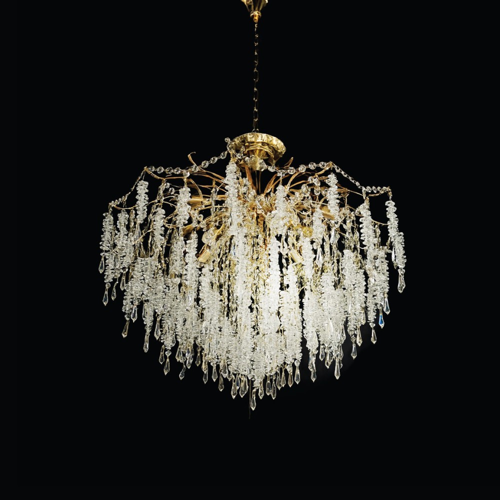Crystal Hanging Light Gold