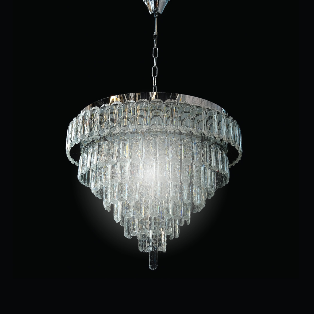 Crystal Hanging Light Silver