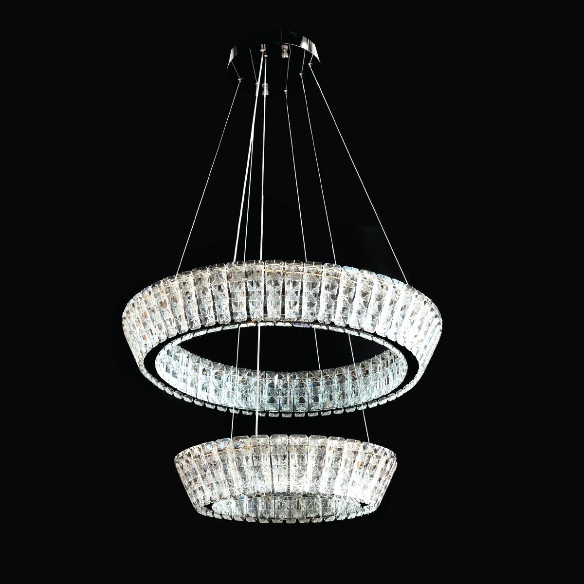 Crystal Hanging Light Silver 120X35-CH