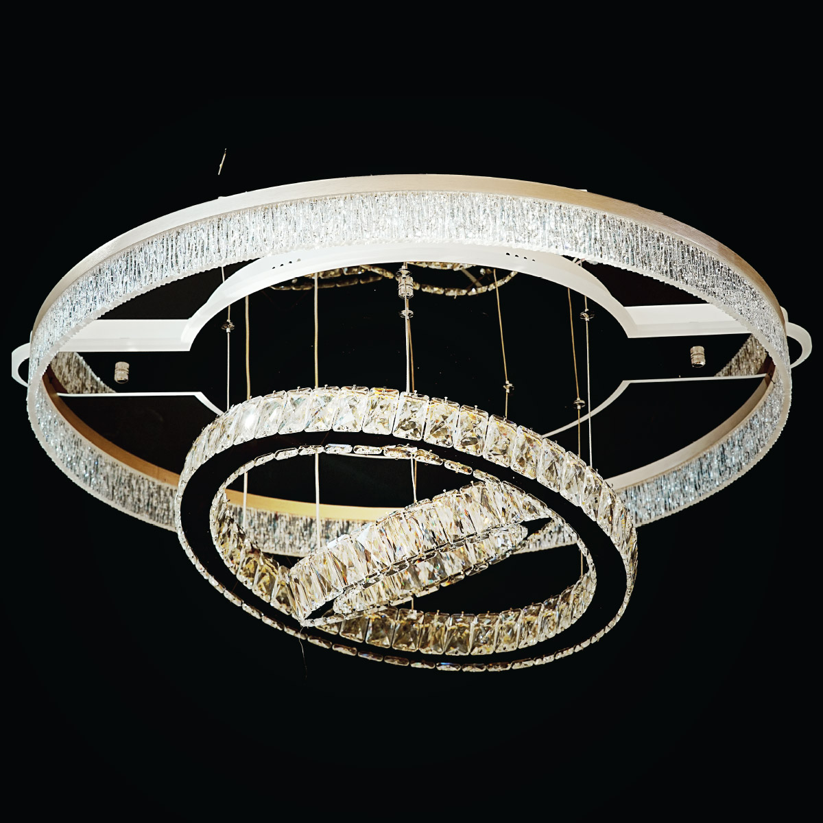 Crystal Ceiling Light Silver 600mm