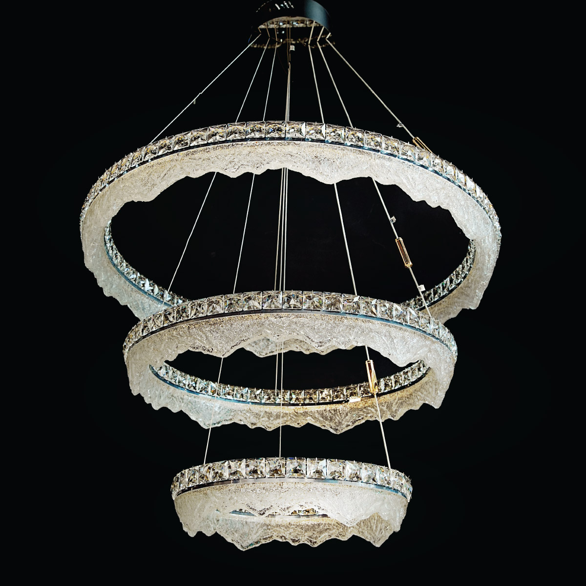 Crystal Hanging Light Silver (1000mm)