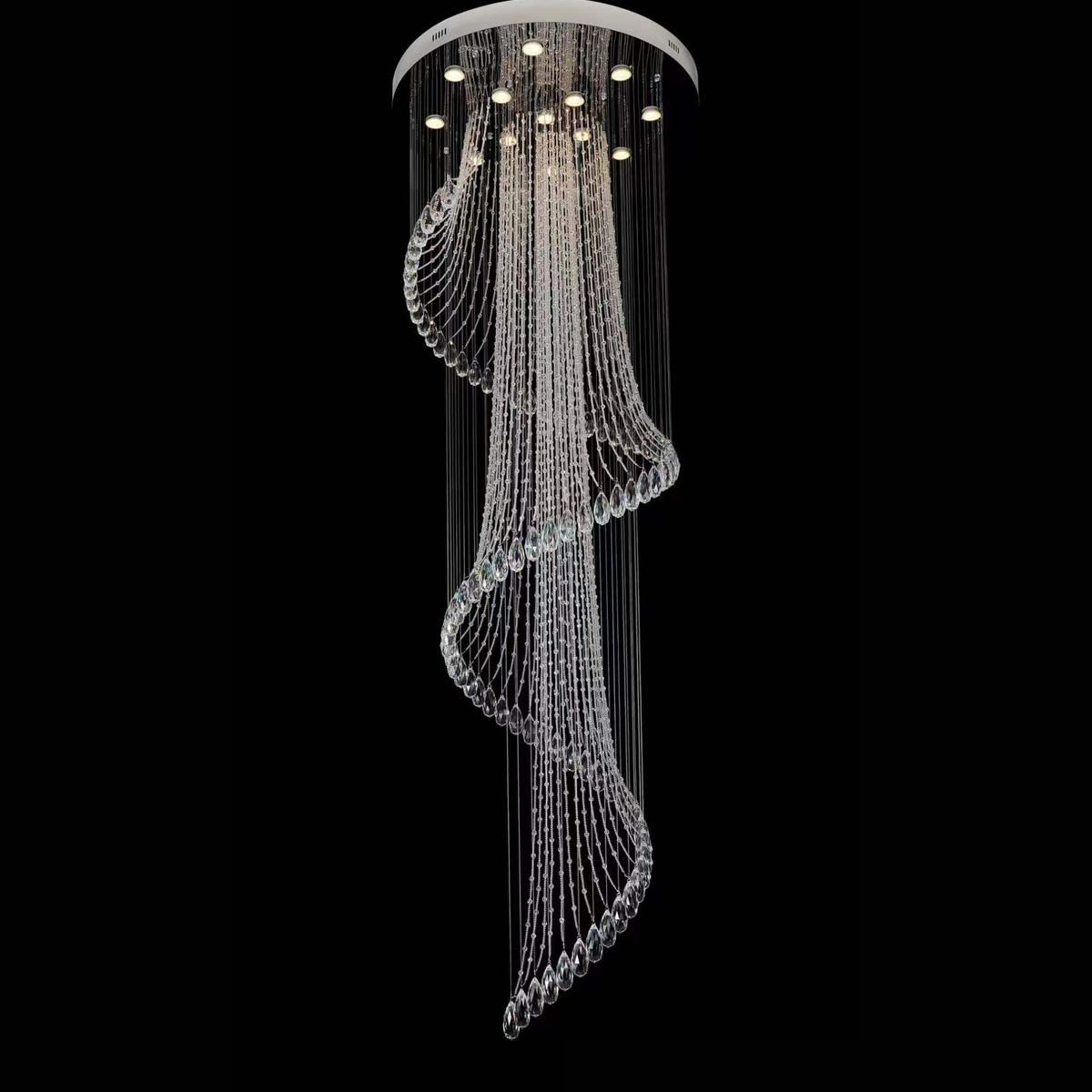 Modern Crystal Hanging Light Chrome