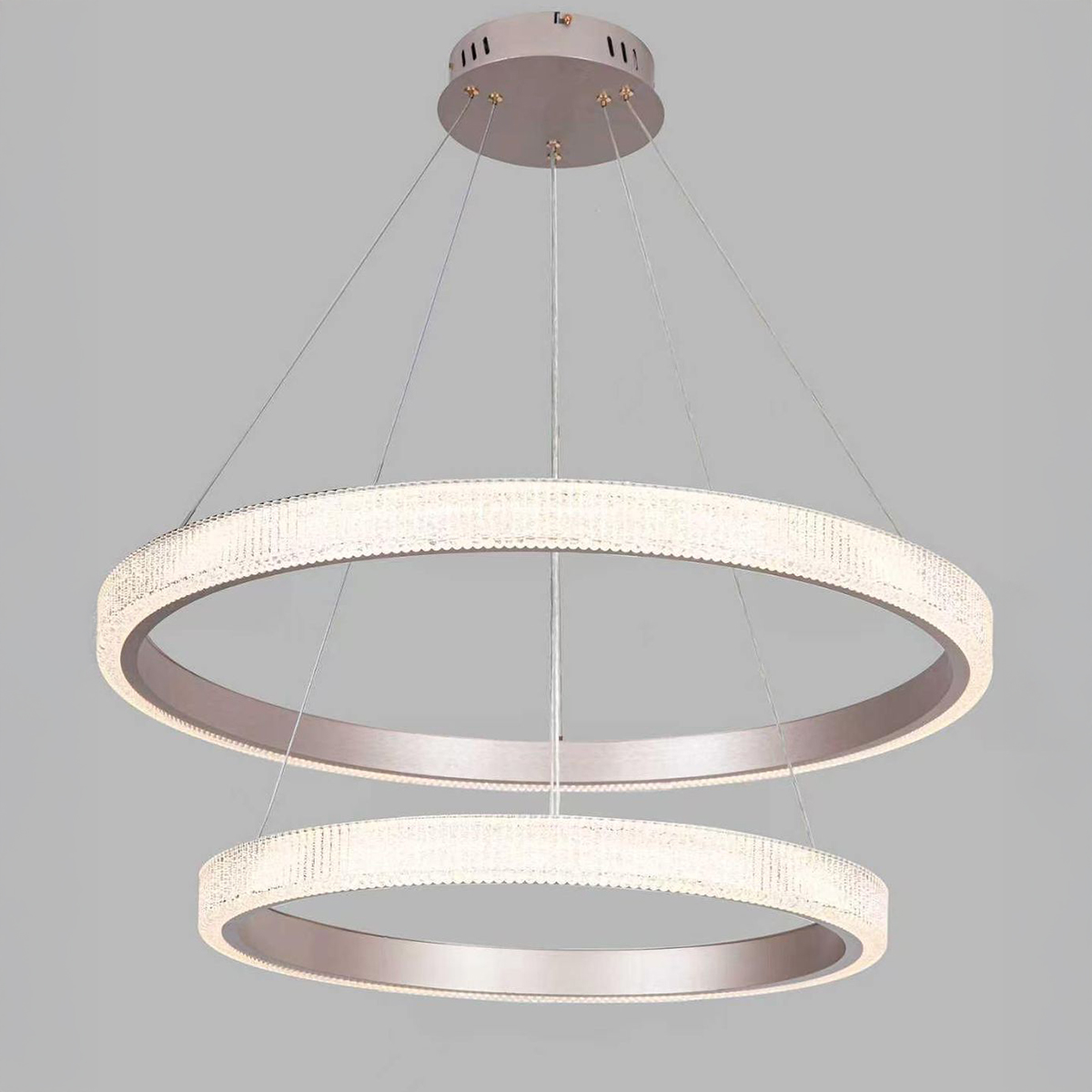 Led Modern Hanging Light 3000-6500K Gold 60+40cm