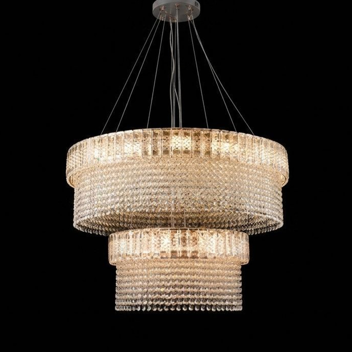 Crystal Hanging Light Golden