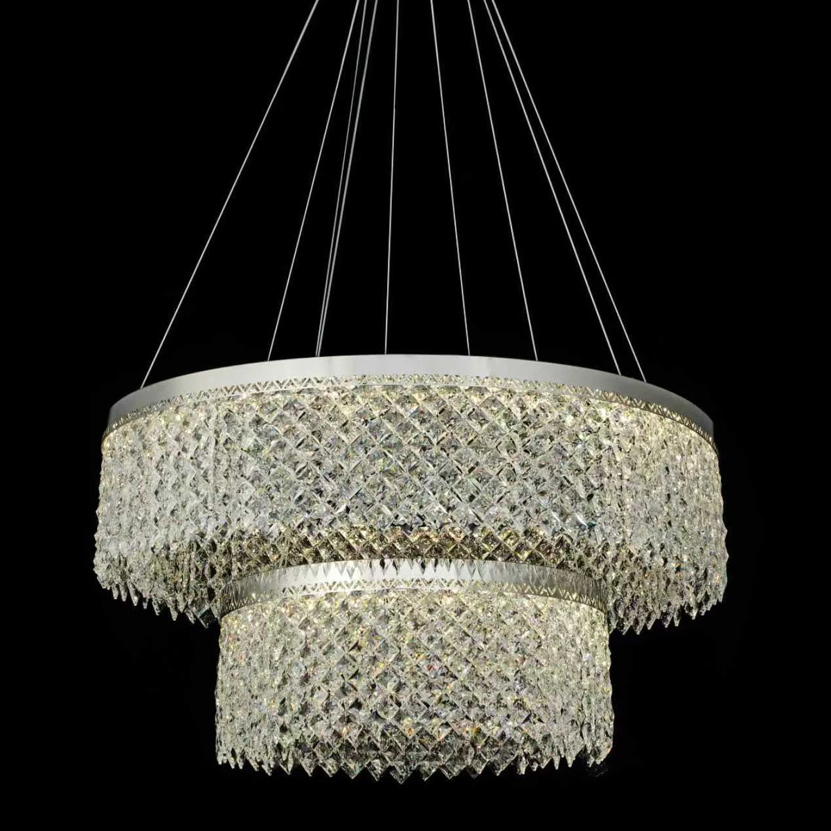 Crystal Hanging Light Silver
