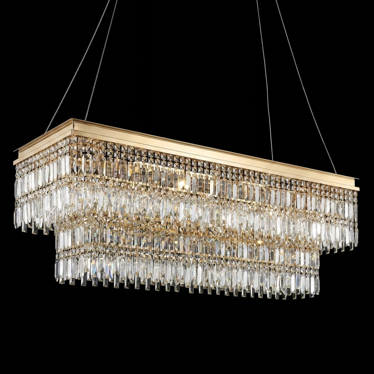 Crystal Ceiling Light Silver
