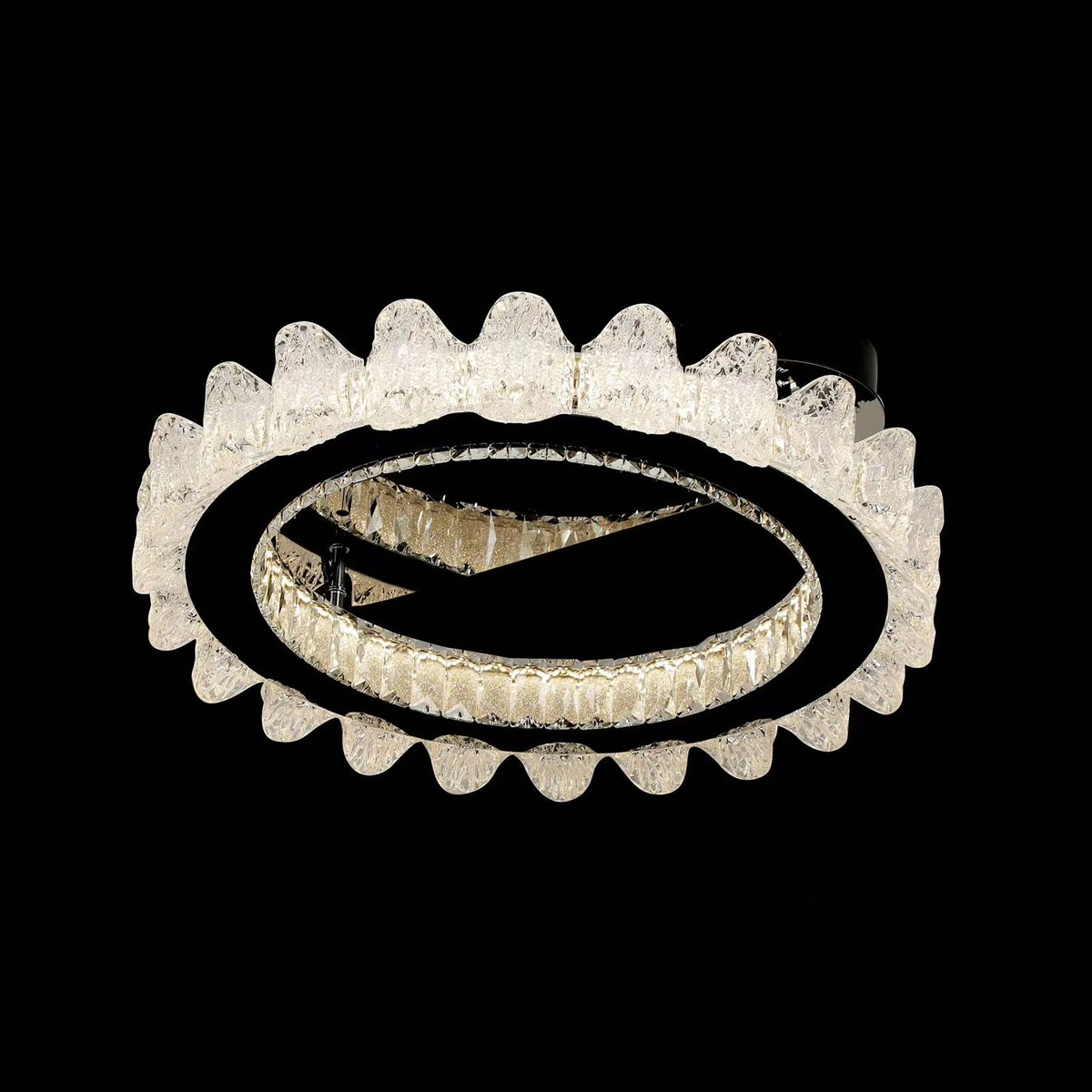 Led Modern Ceiling Light Chrome 50cm