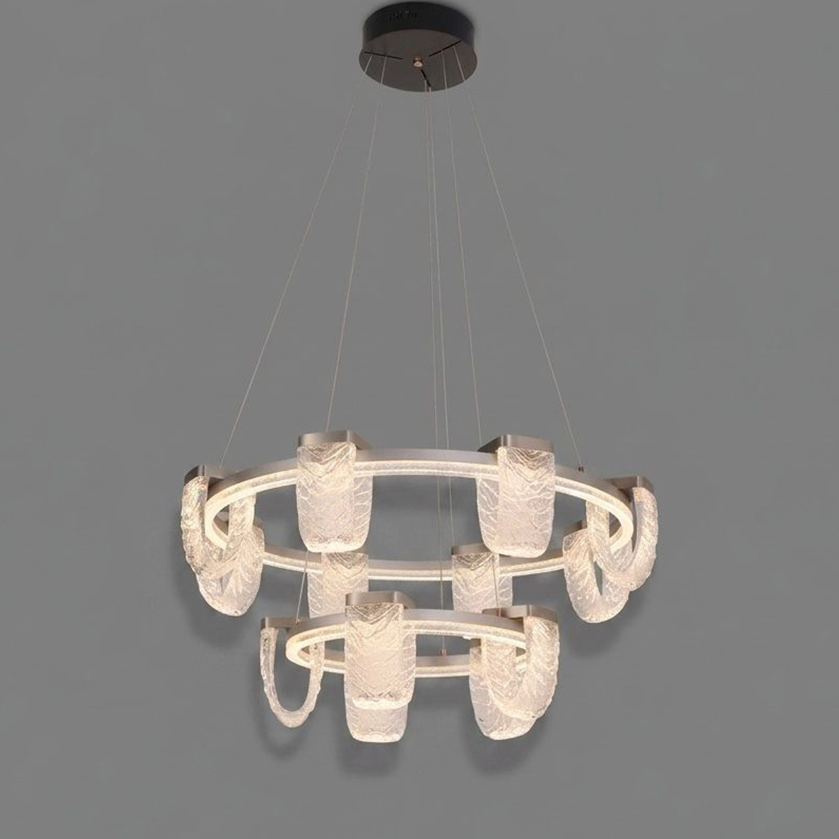 Modern 2 Tire LED Hanging Light With 13 Lights