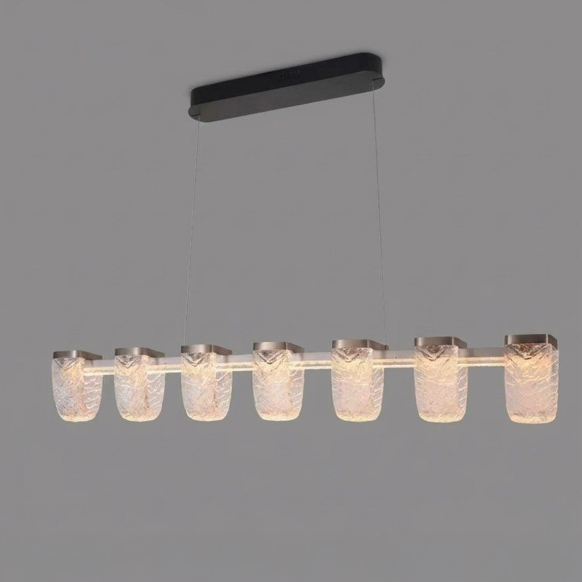 Modern Linear Hanging LED Light With 7 Lights