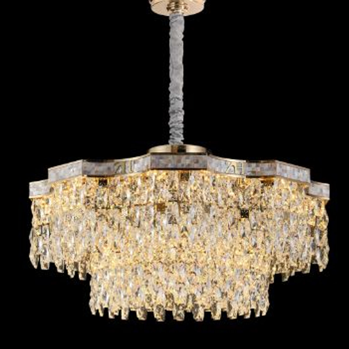 Crystal Hanging Light Golden