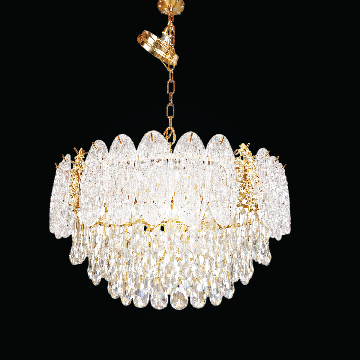 Crystal Hanging Light Golden 500H320