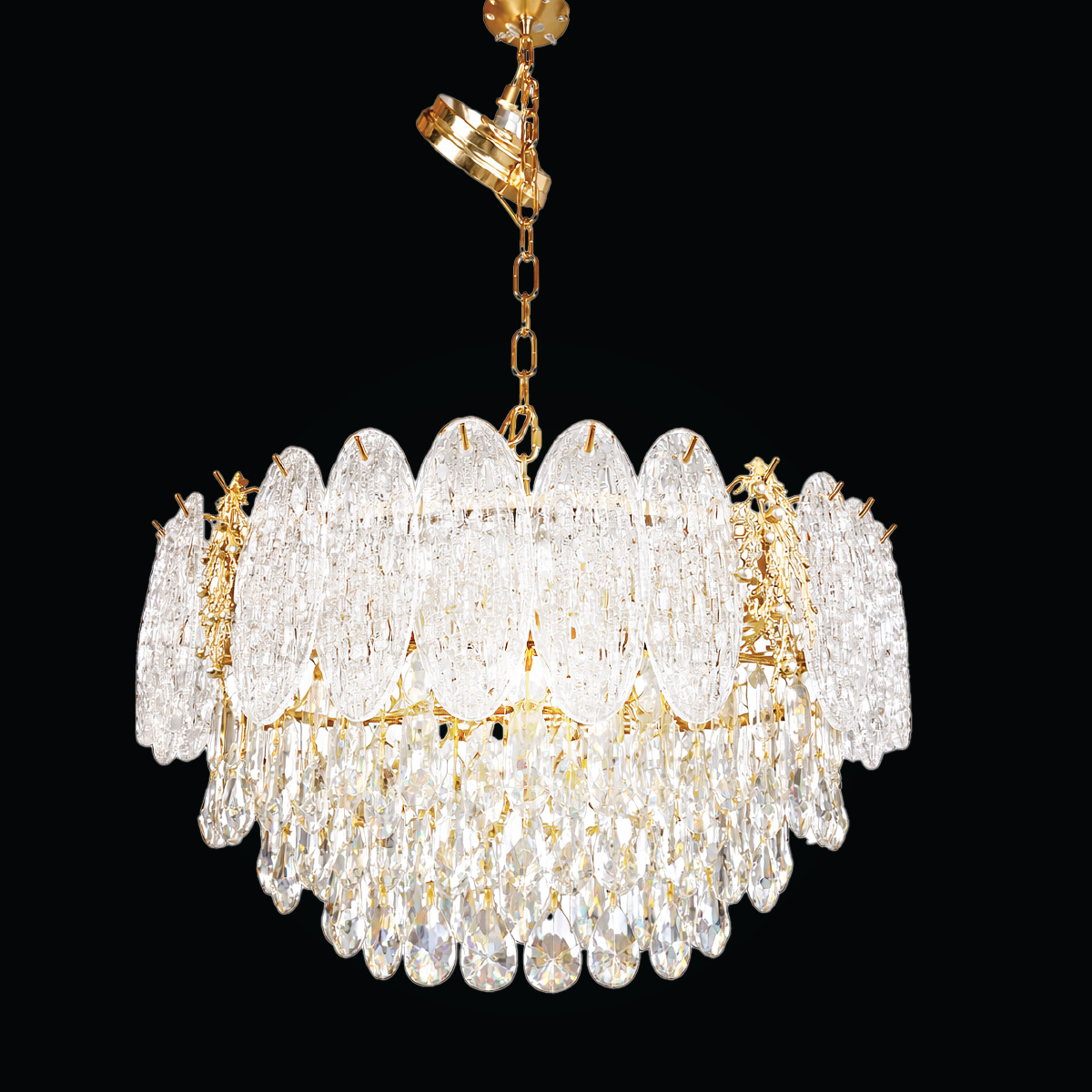 Crystal Hanging Light Golden 800H360