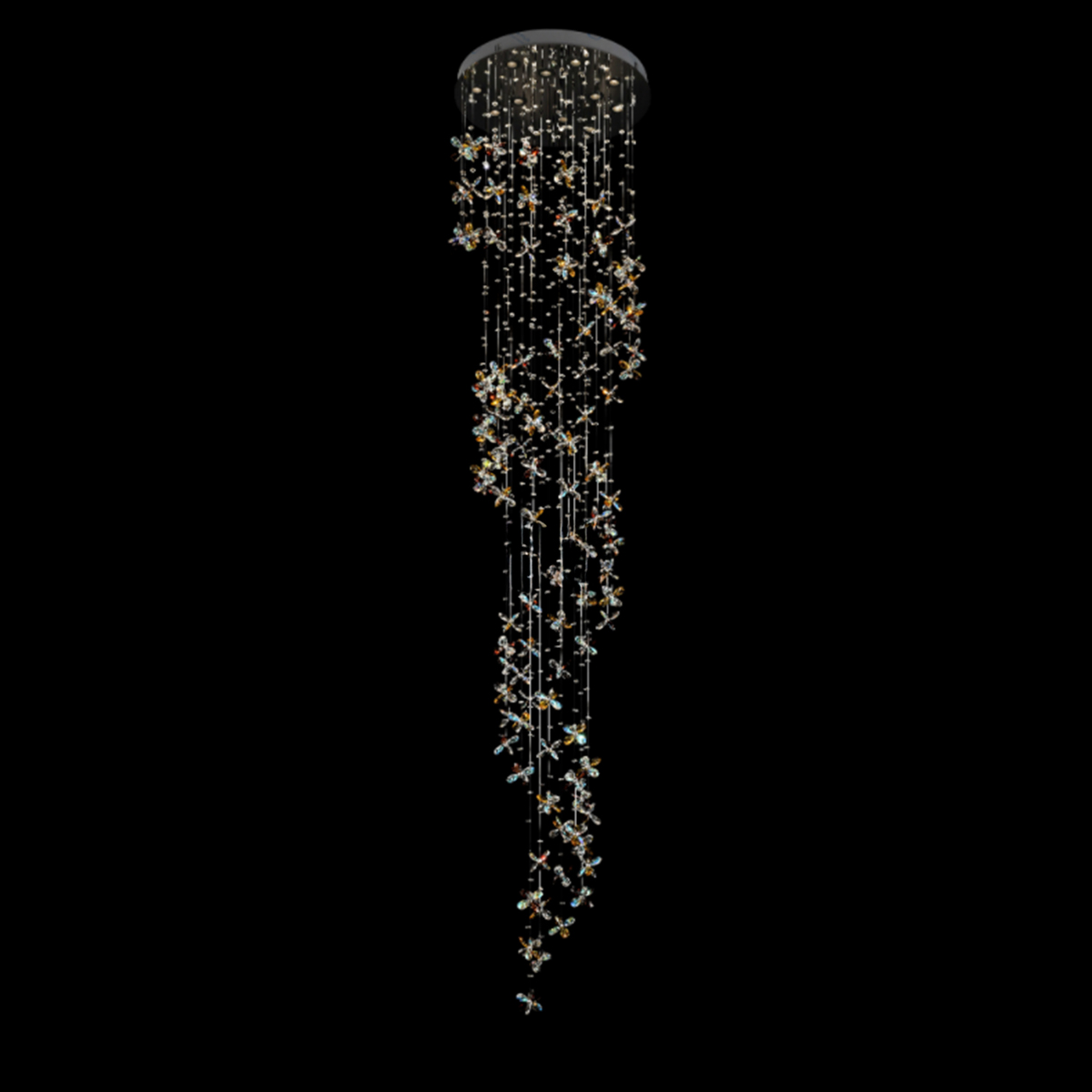 مصباح سقف عصري بتصميم زهور أزرق D800xH3000 | أضواء وثريات | أضواء | الثريات مصباح سقف عصري بتصميم زهور أزرق D800xH3000 | أضواء وثريات | أضواء | الثريات