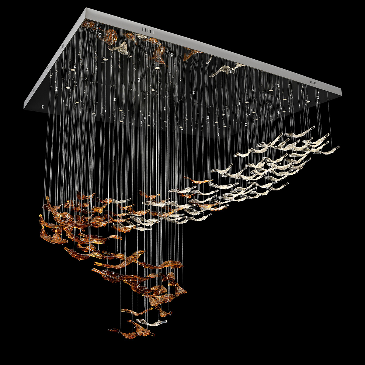 Modern Ceiling Light Amber L3000xW2200xH2500