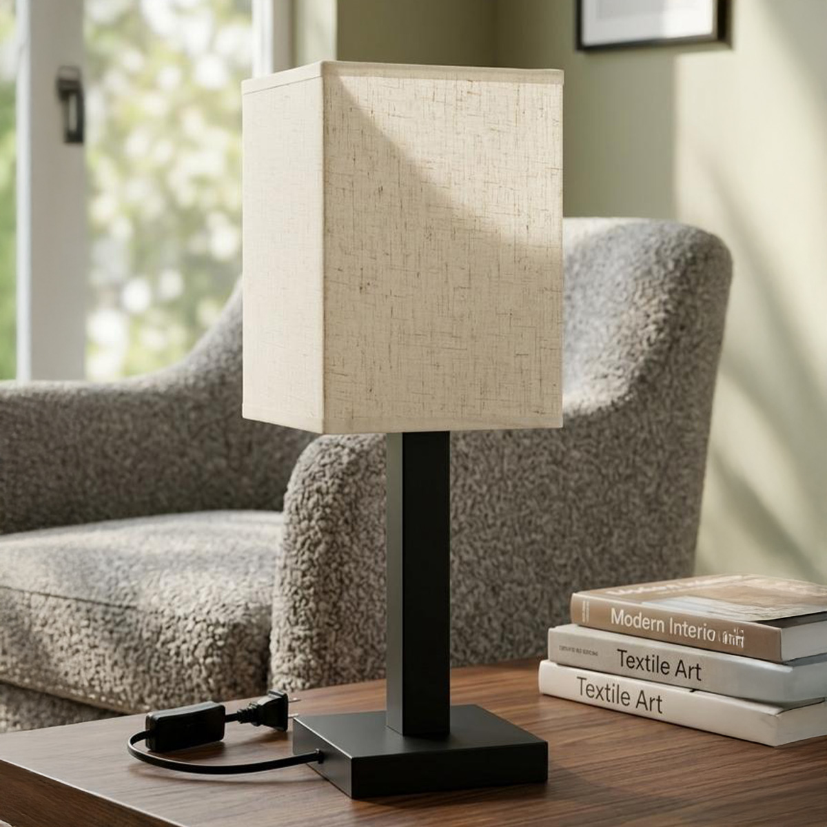 Wooden Base Table Lamp
