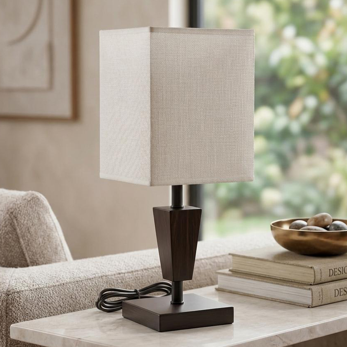 Wooden Base Table Lamp