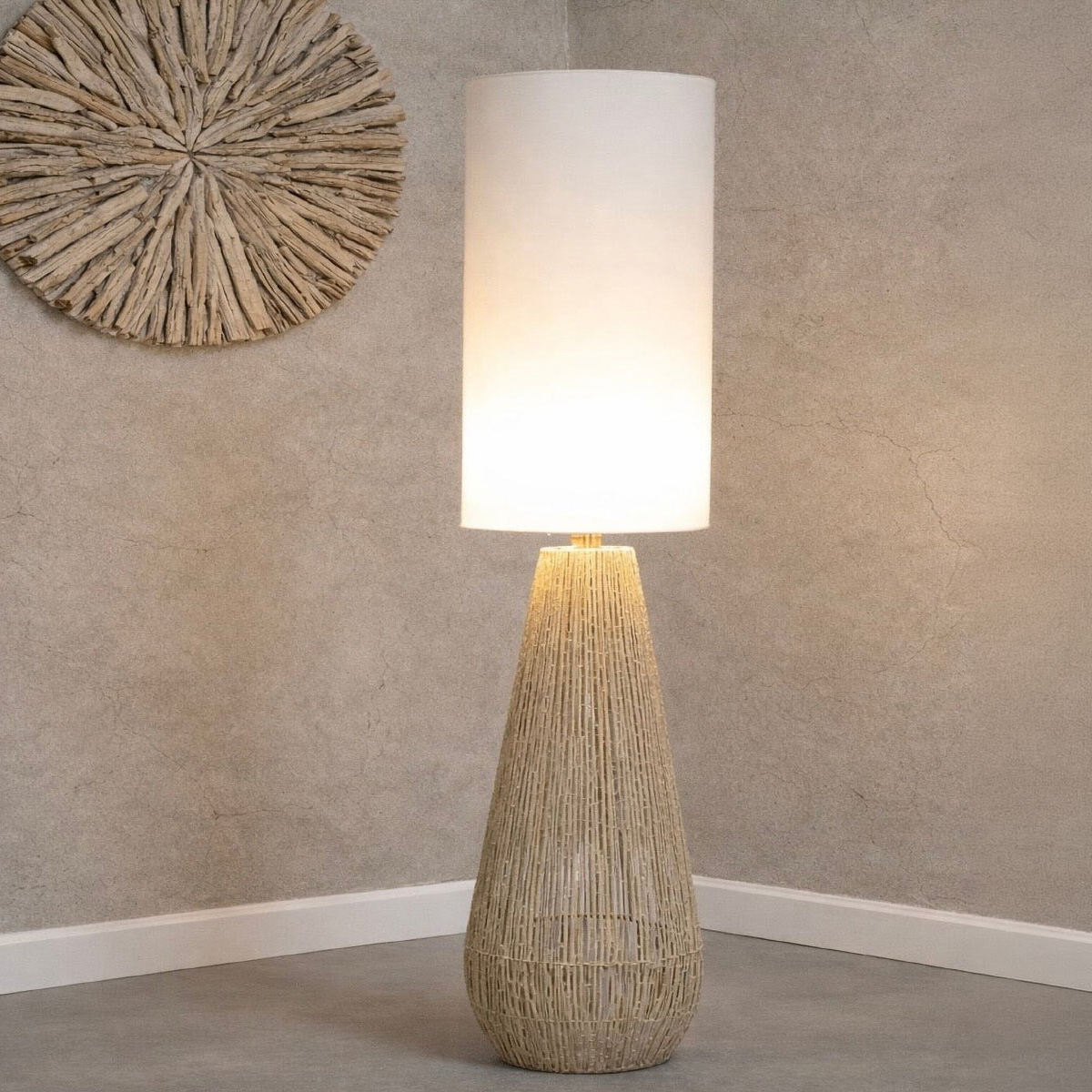Bamboo Floor Lamp 29x29x133cm