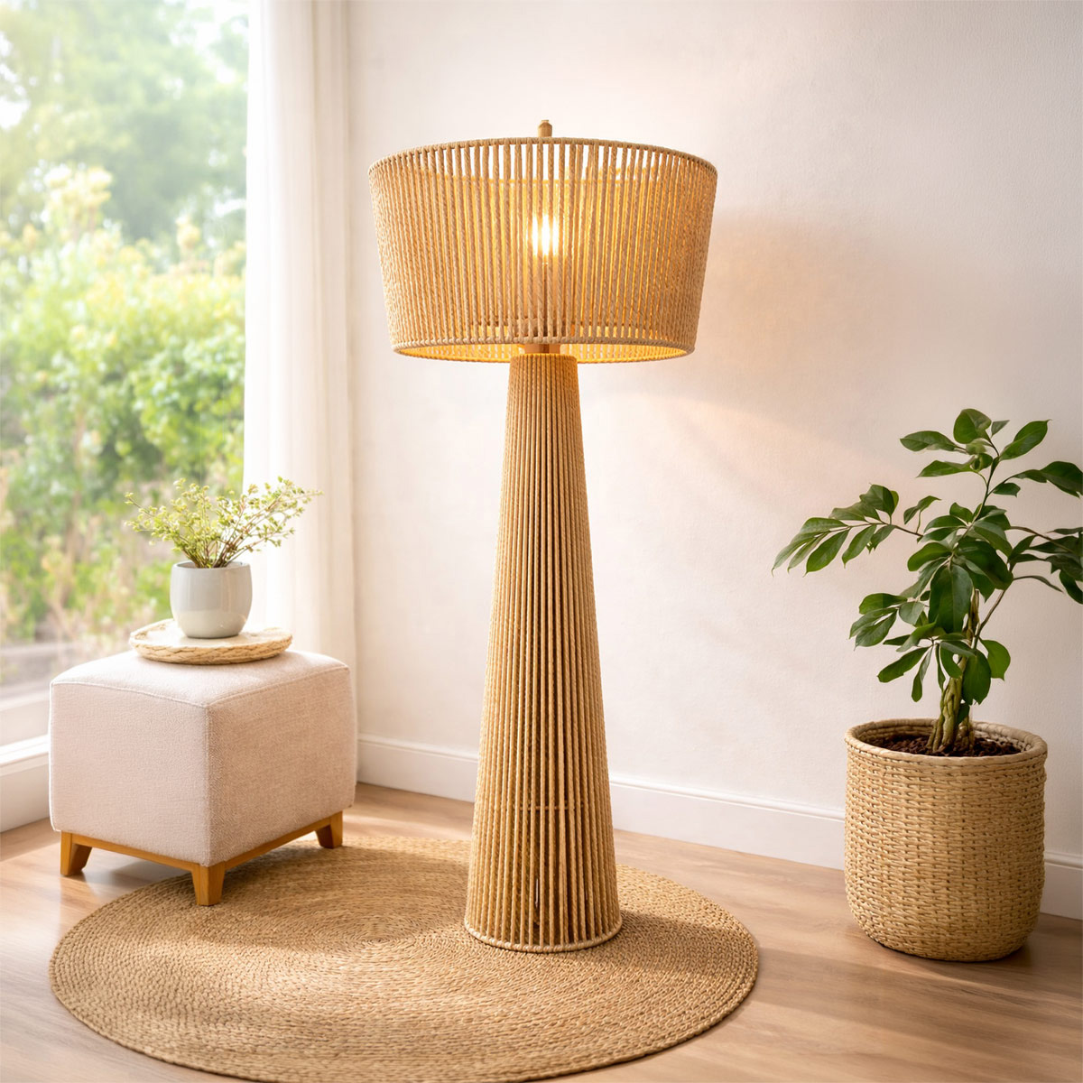 Bamboo Floor Lamp 38x96cm