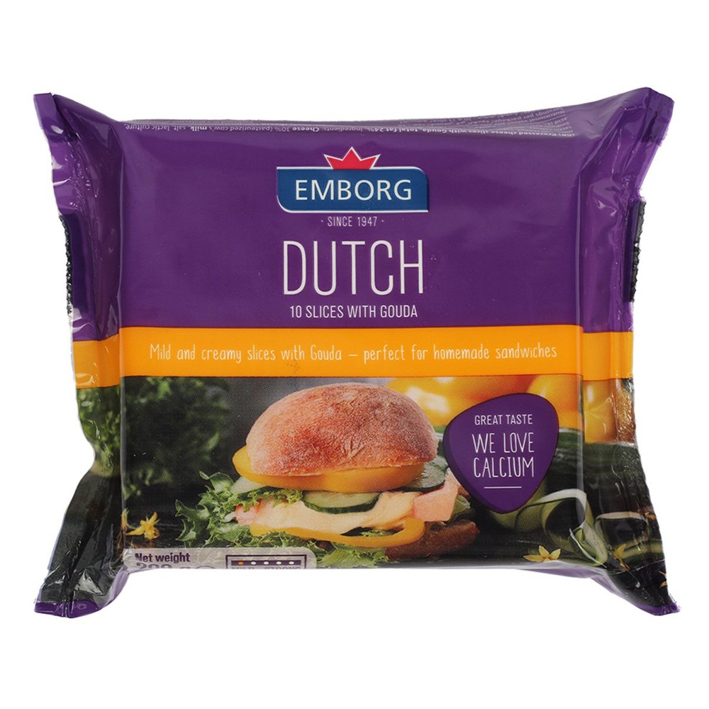 Emborg Dutch Gouda Cheese Slices 200g