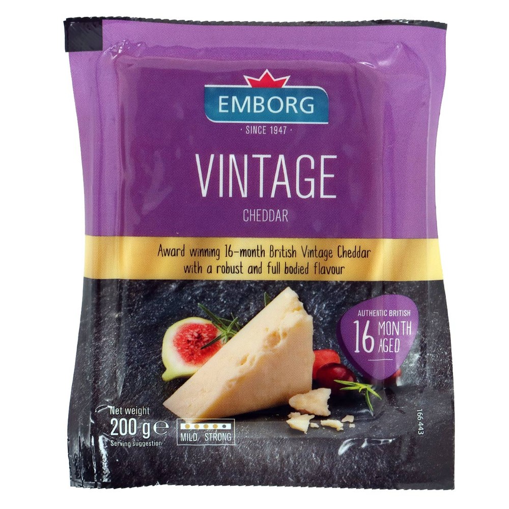 Emborg Vintage Cheddar Cheese 200g