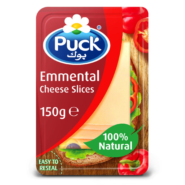 Puck Emmental Natural Cheese Slices 150gm