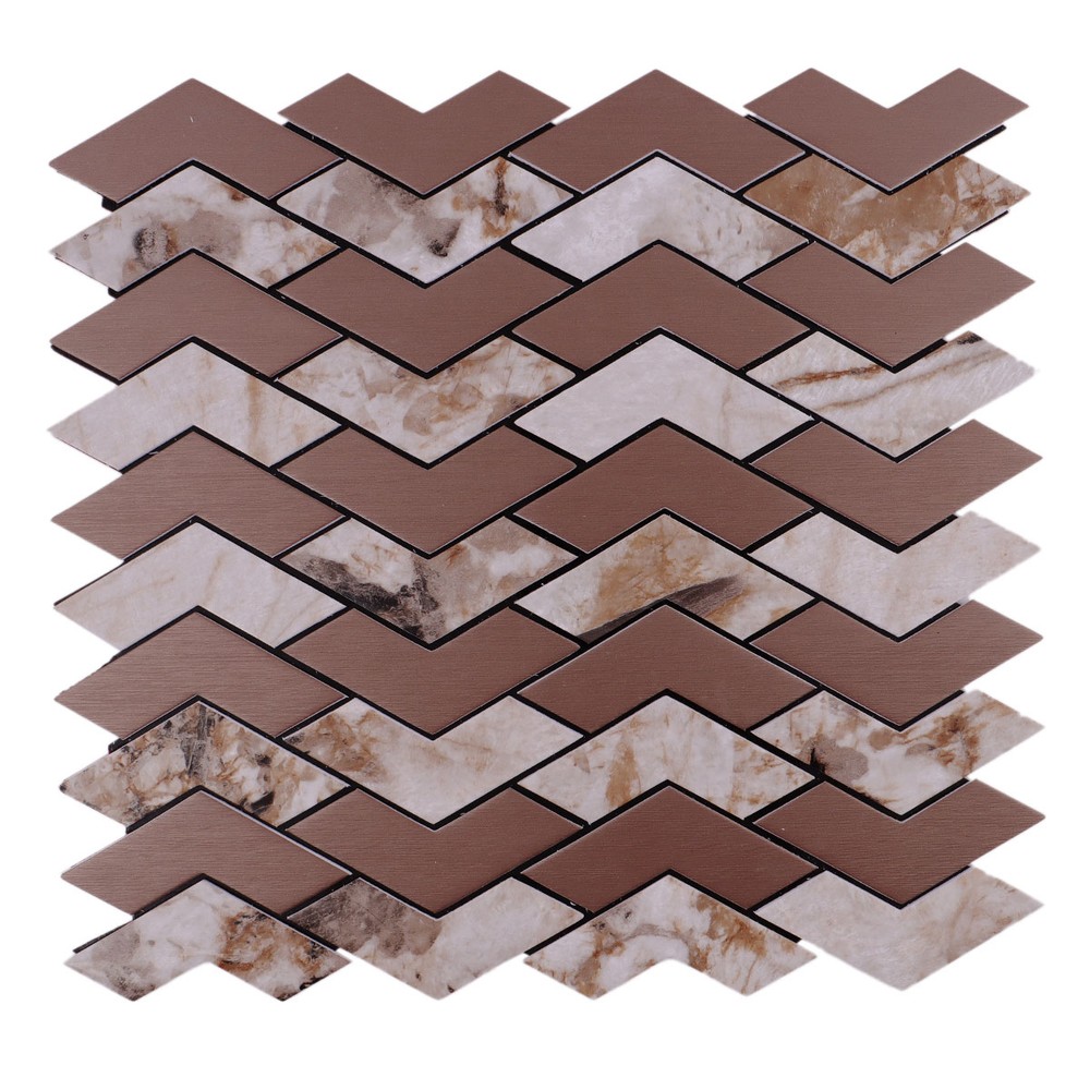 Aluminum PVC Mosaic Tiles 30x30cm