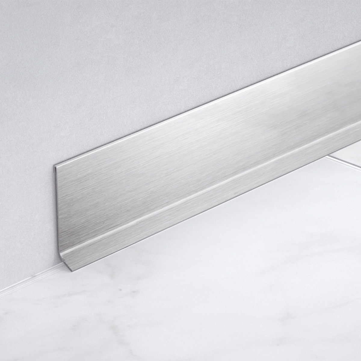 Stainless Steel Tile Accessories Silver Brushed 2.4m