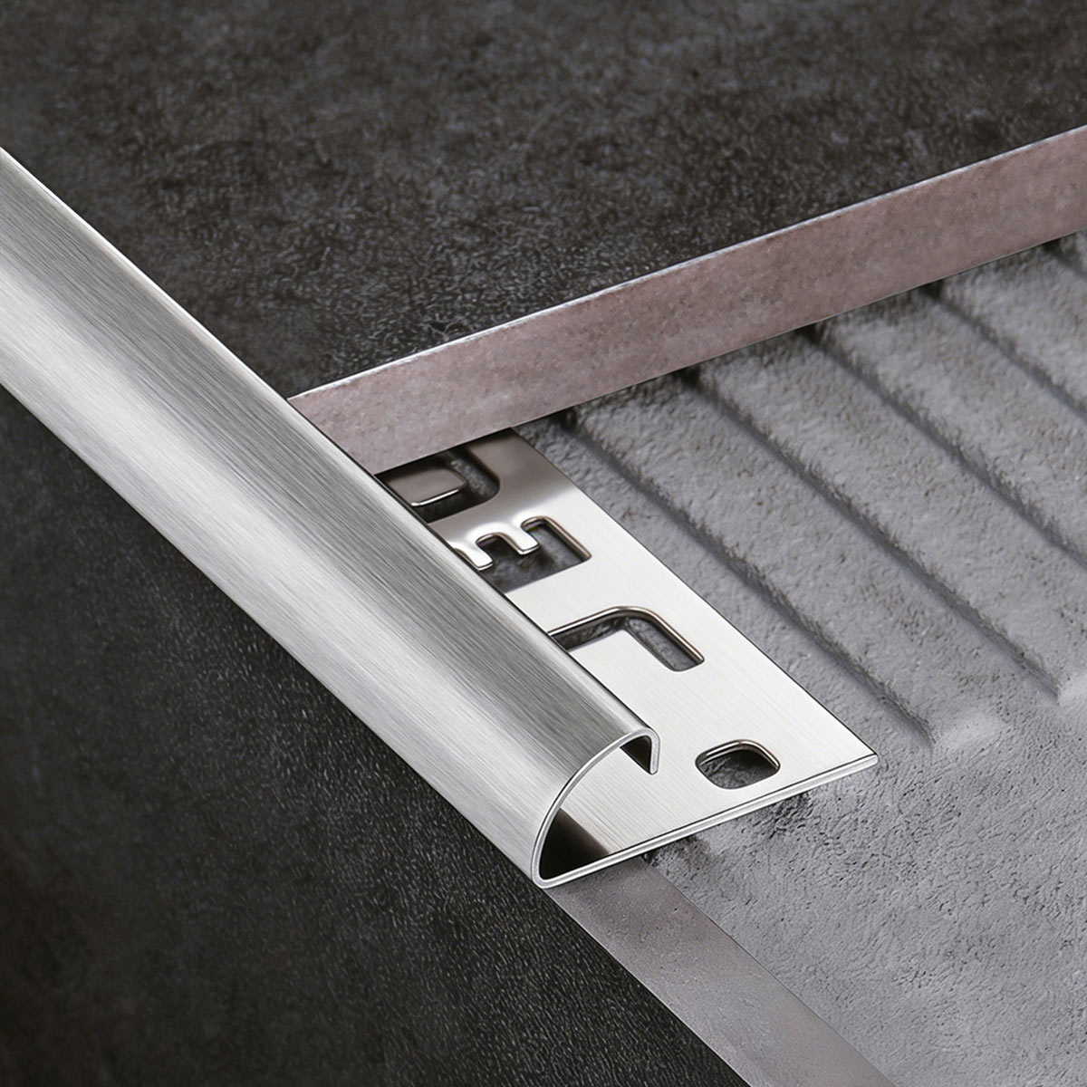 Stainless Steel Tile Accessories Silver Brushed 2.4m