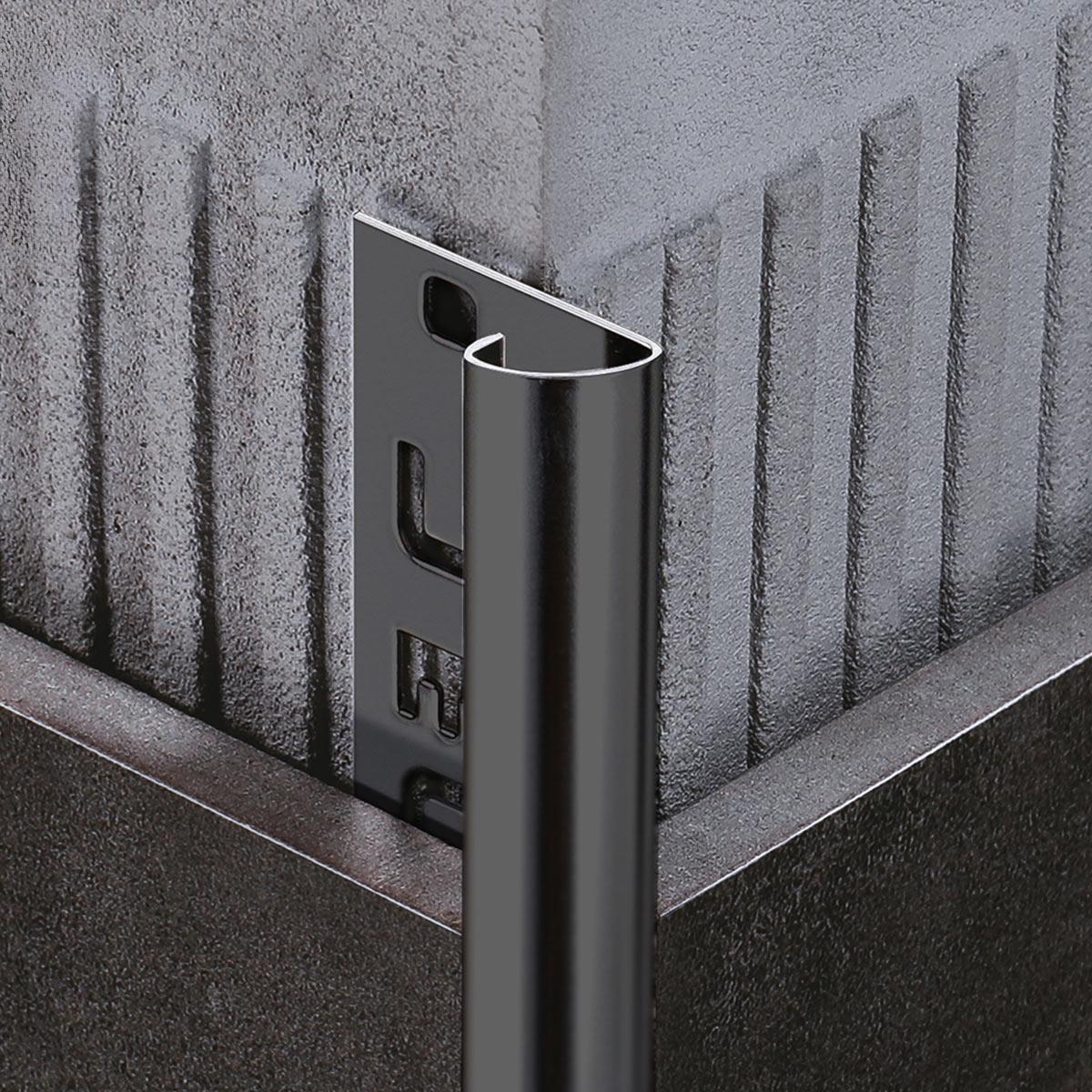 Stainless Steel Tile Accessories Black Brushed 2.4m