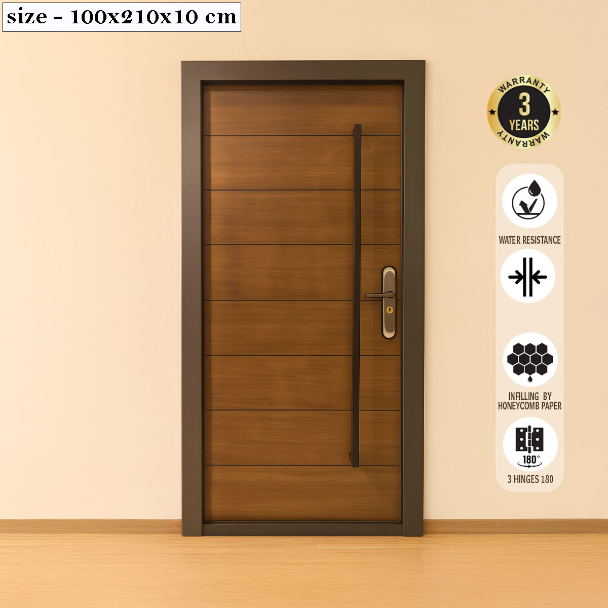 Water Resistant Steel Door 210x100x7cm-DK01-L