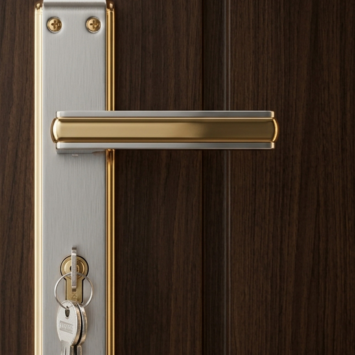 Modern Door Lock With Plate 