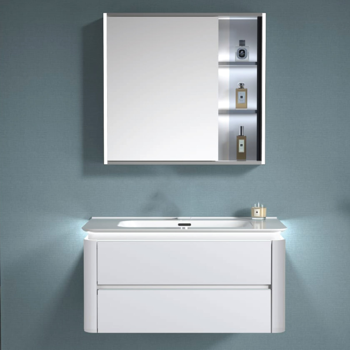 Bathroom Cabinet White 100cmx47cm