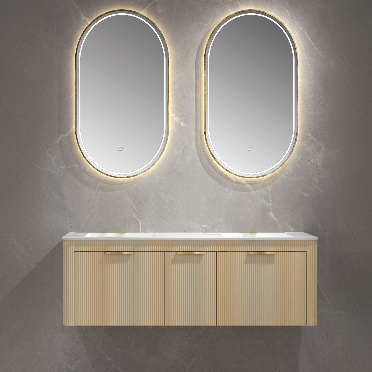 Modern Bathroom Cabinet - 150X51cm