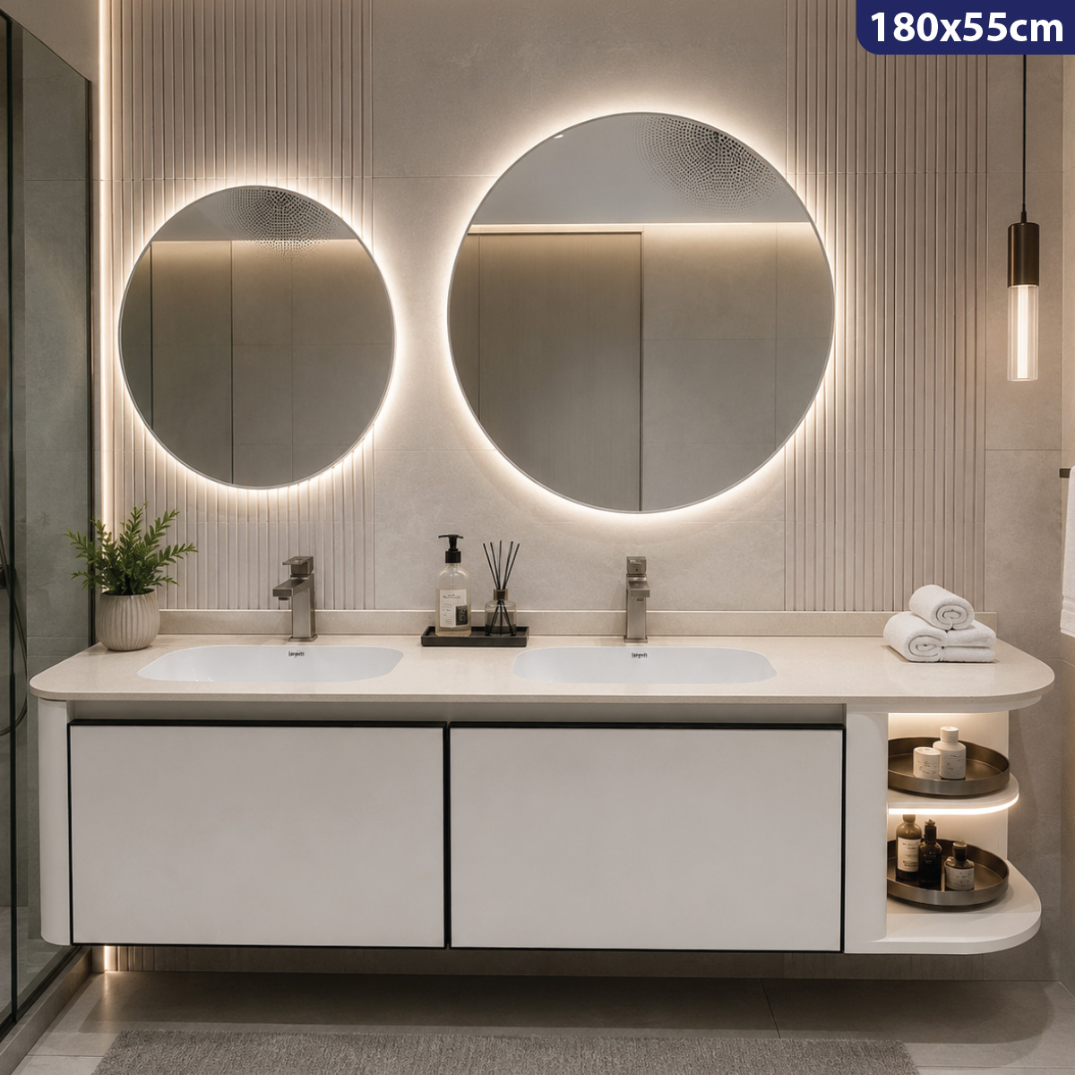 Commercial Bathroom Cabinet 180x55cm