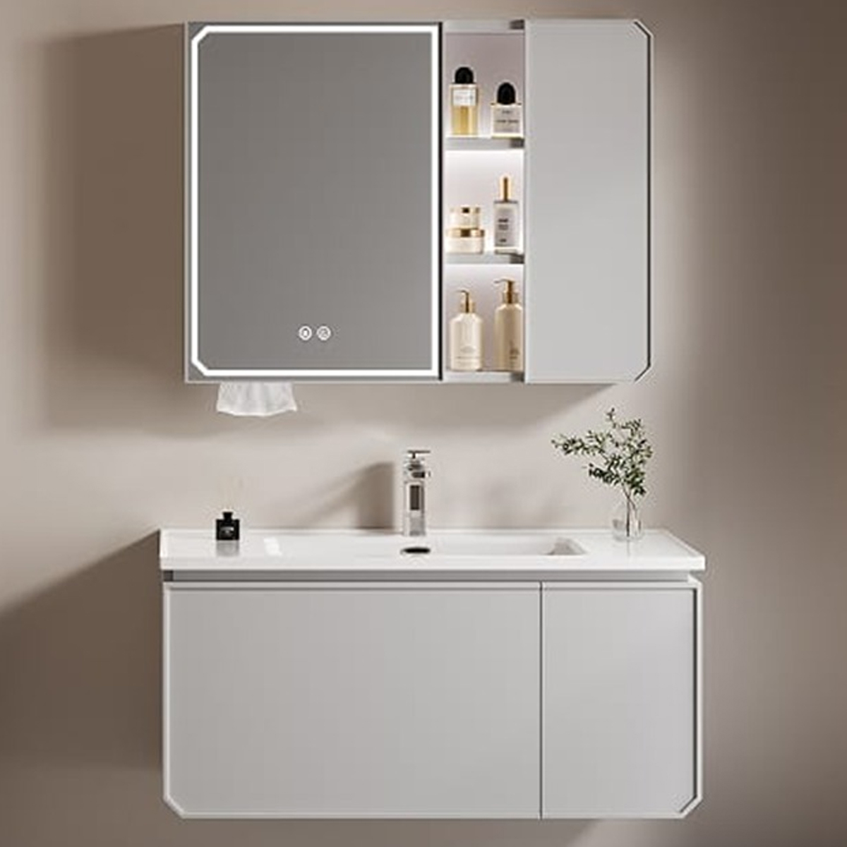 Modern Bathroom Cabinet With Light