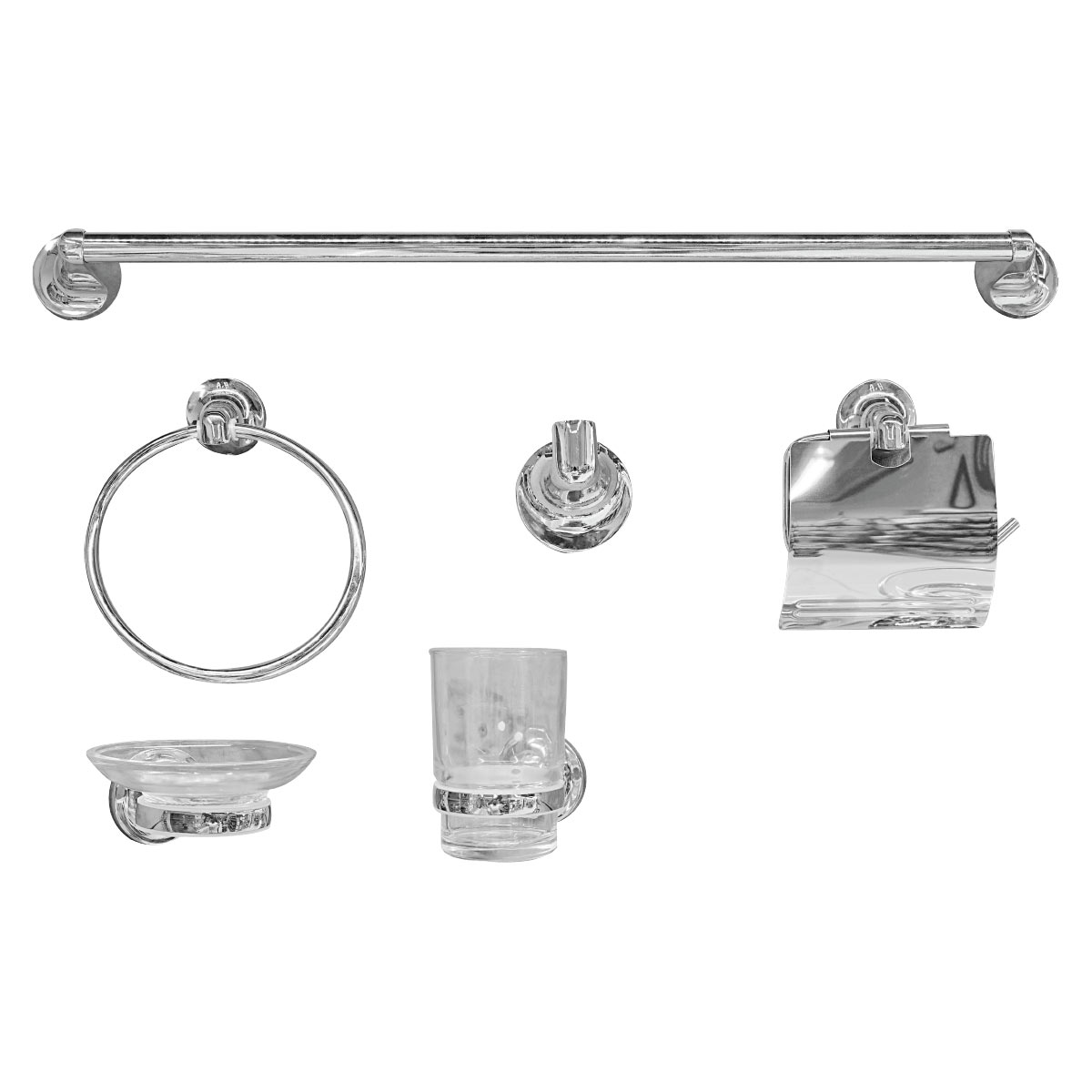 Commercial Bathroom Accessories 6 Pieces Set