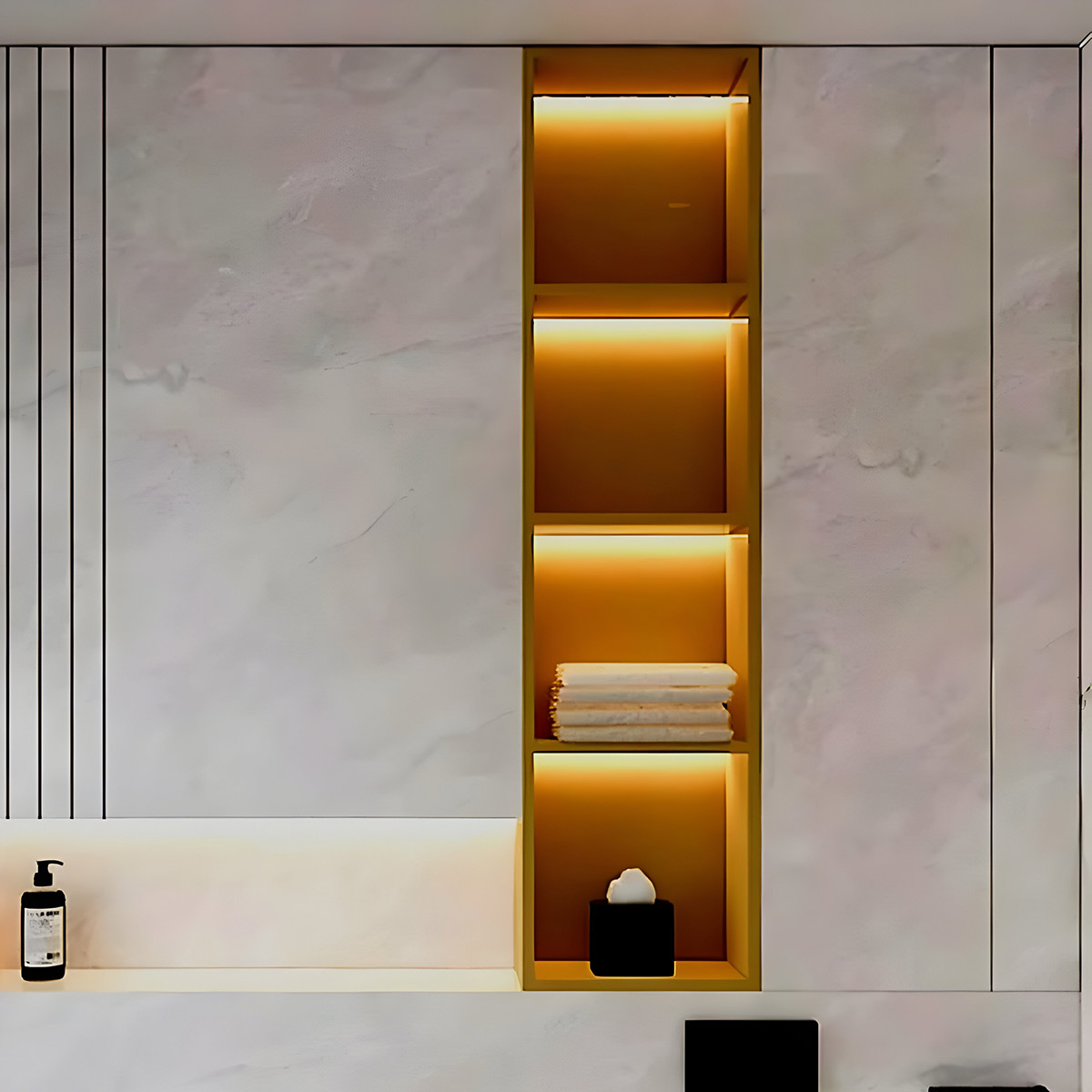 Bathroom Steel Mirror Cabinet 120X22X11cm