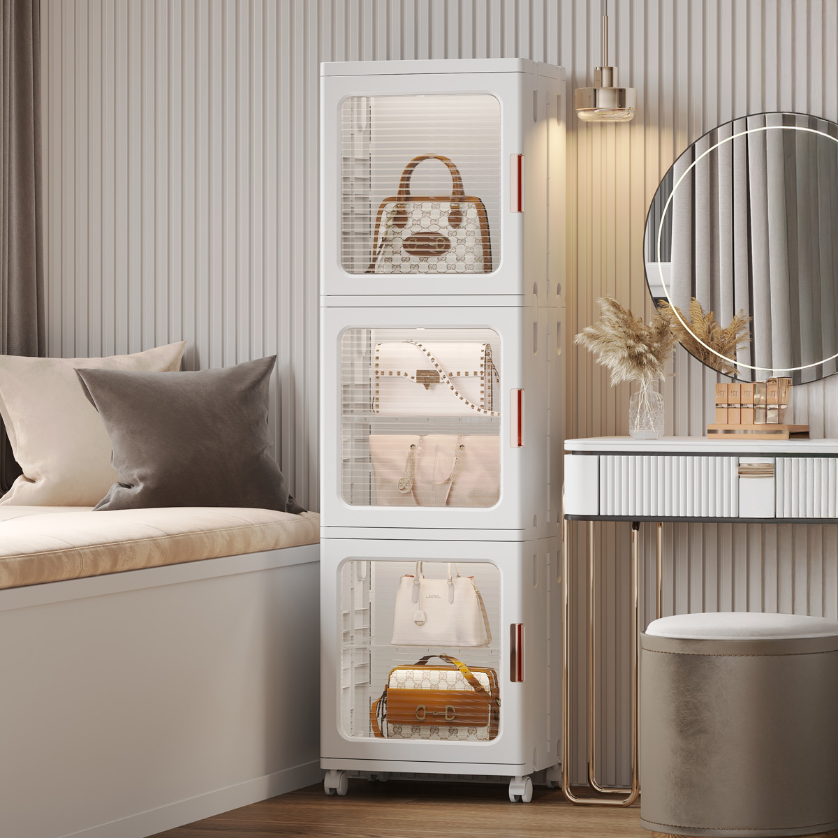 Standing Shelf White 126cm