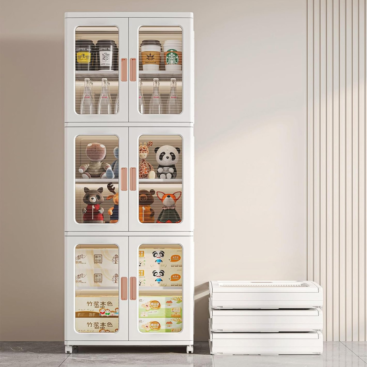 Standing Shelf White 155cm