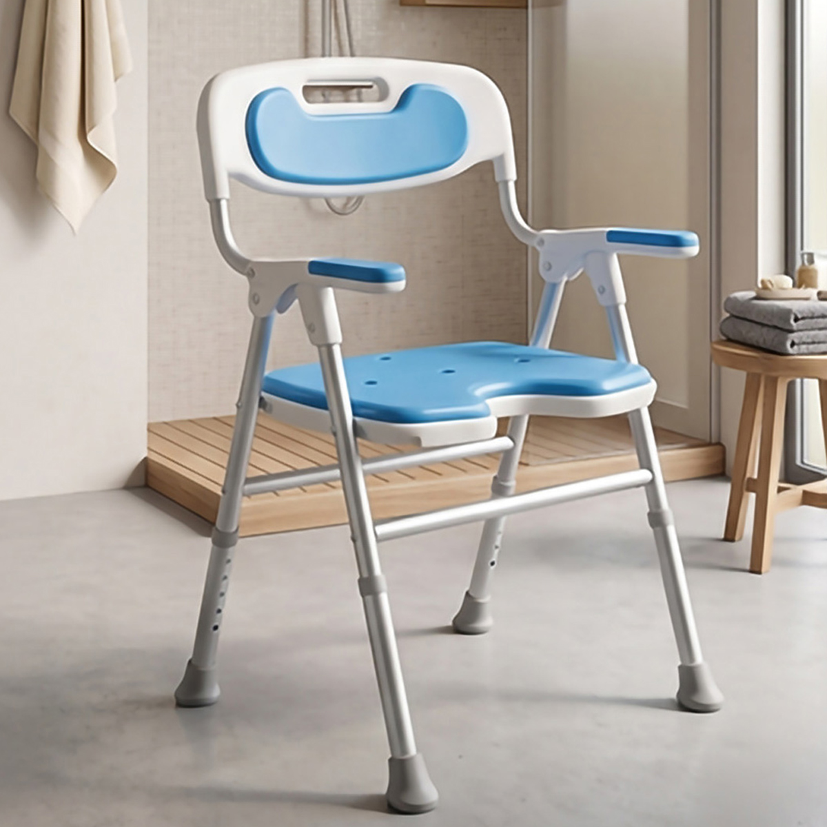 Shower Seat Blue | Bathroom Aid & Safety Equipment