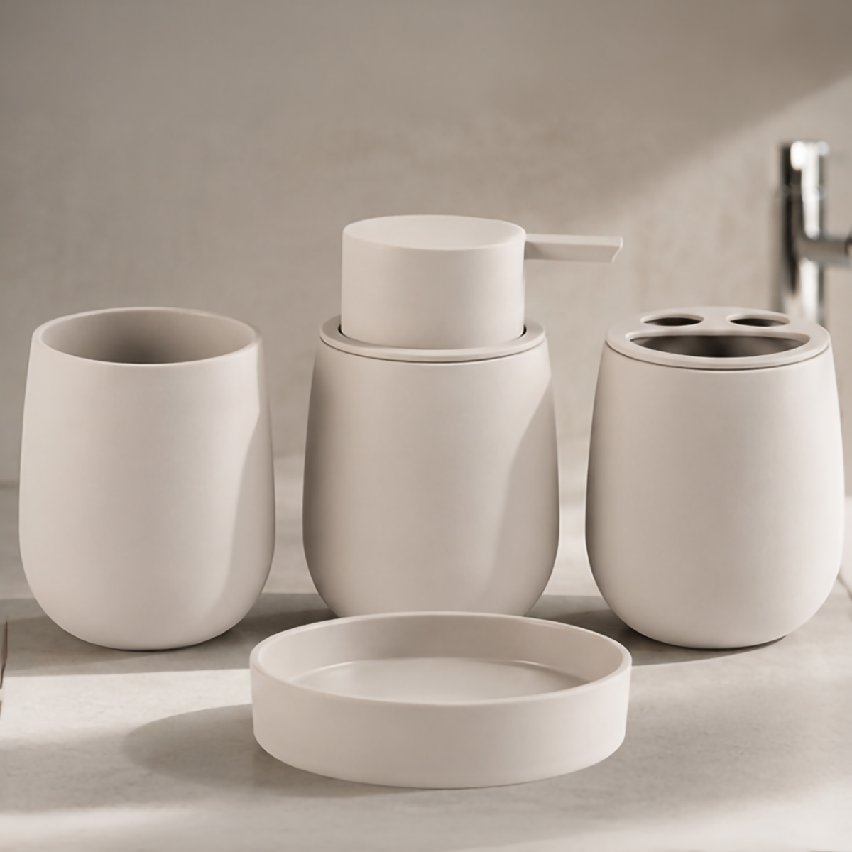 Bathroom Decoration Accessories Set White