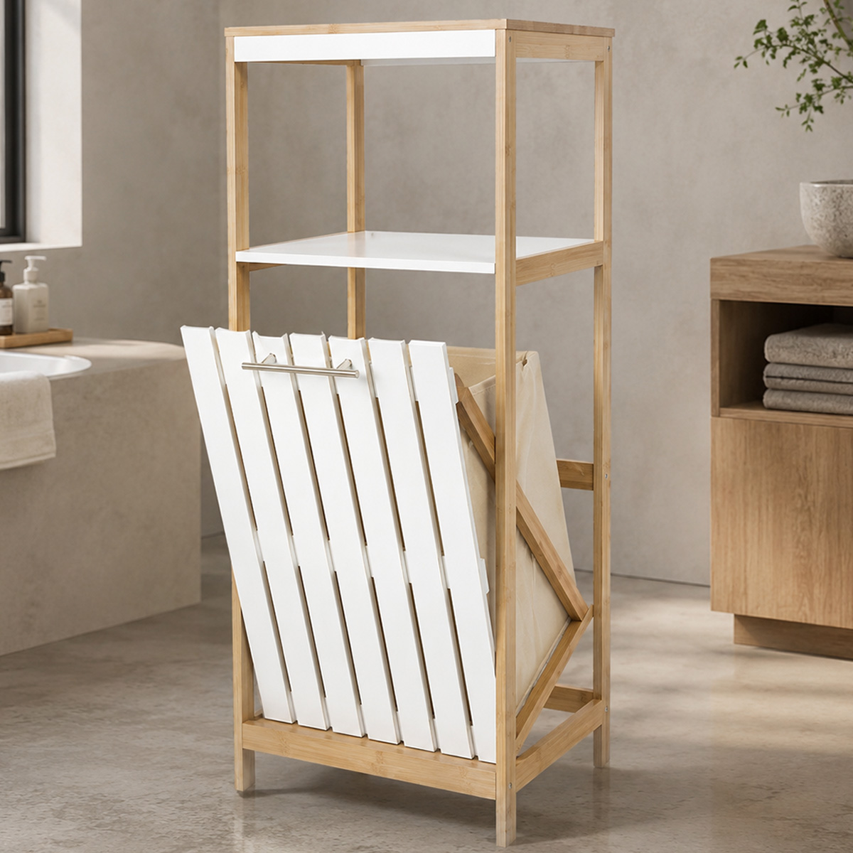 Bathroom Standing Shelf Bamboo