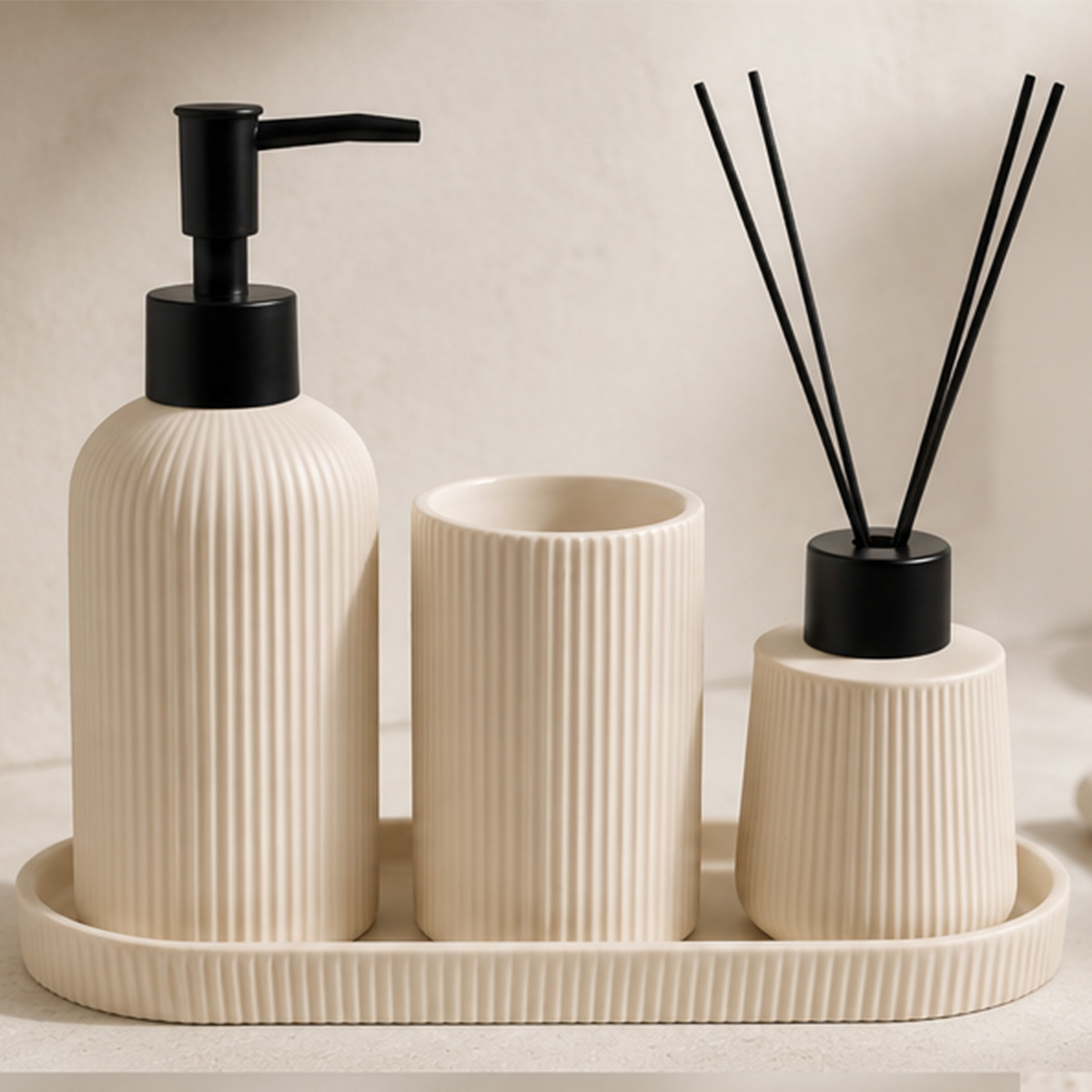 Bathroom Decoration Accessories Set White