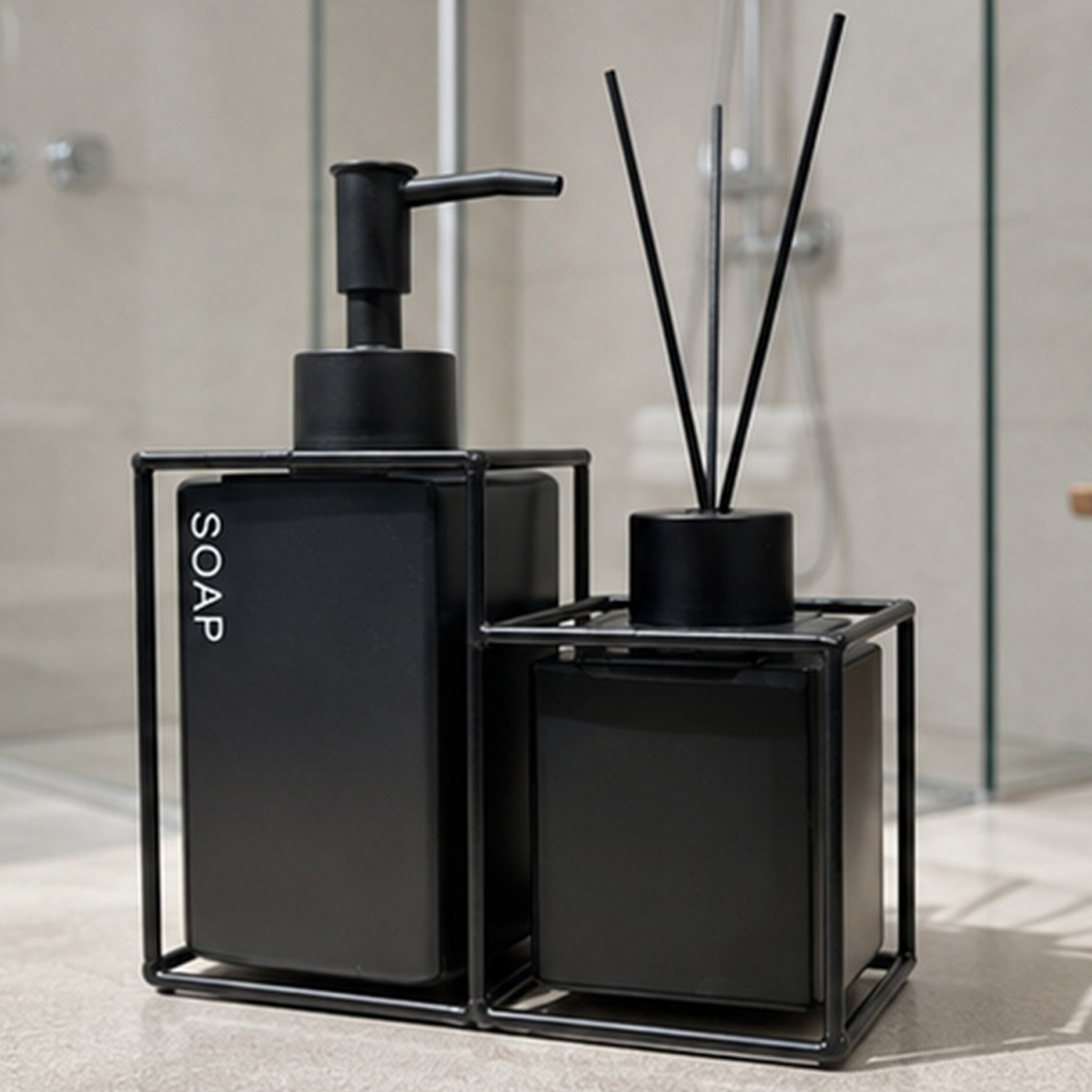 Bathroom Decoration Accessories Set Black