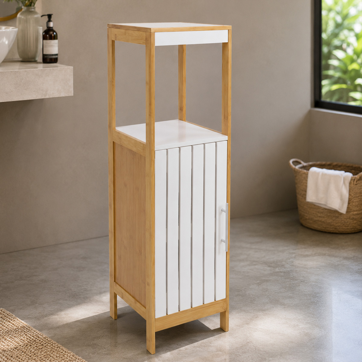 Bathroom Standing Shelf Bamboo