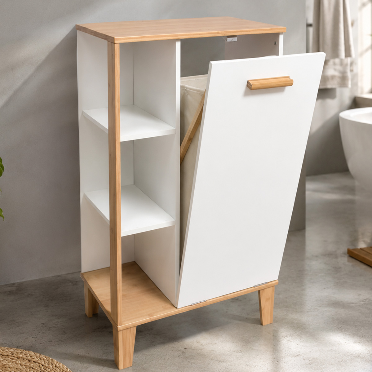 Bathroom Standing Shelf Bamboo