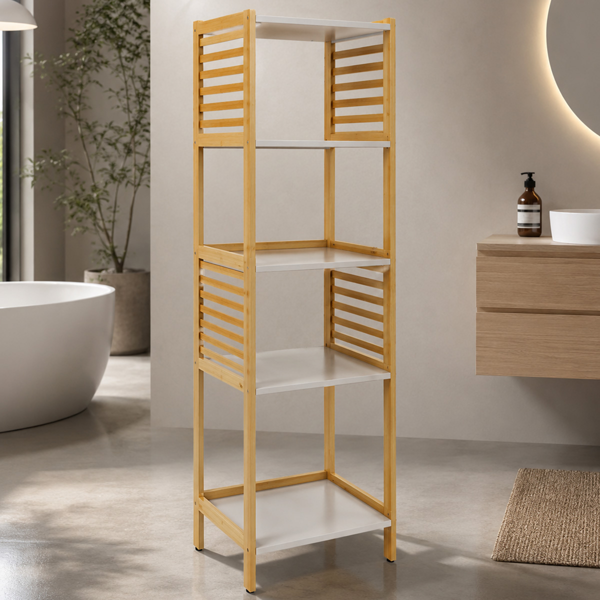 Bathroom Standing Shelf Bamboo