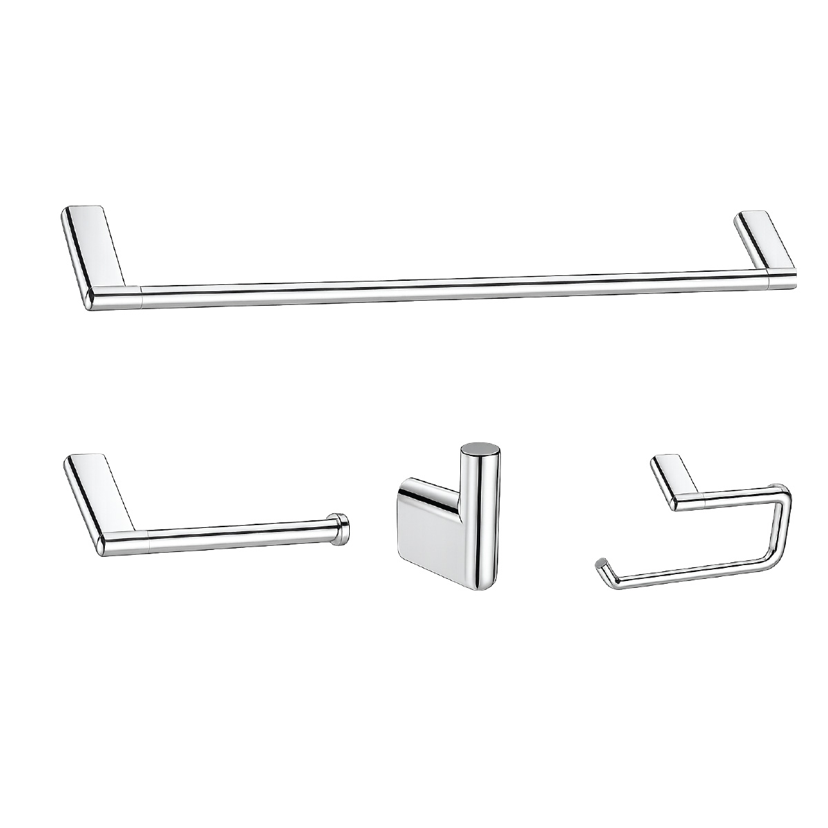 Modern Bath Accessories 4 Pieces