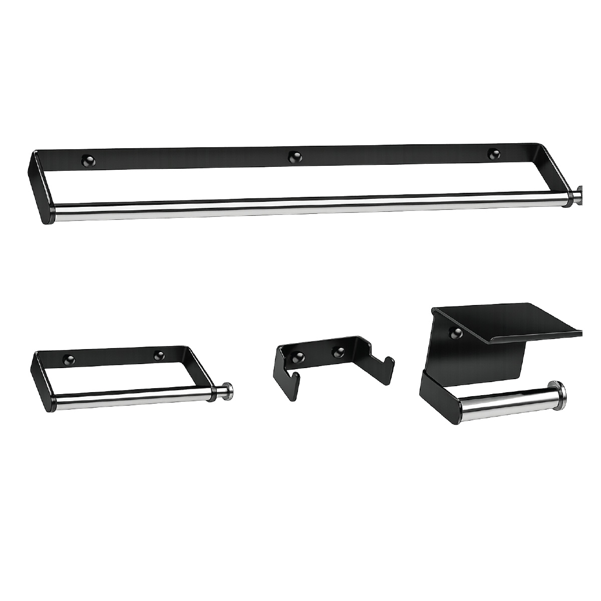 Modern Bath Accessories 4 Pieces