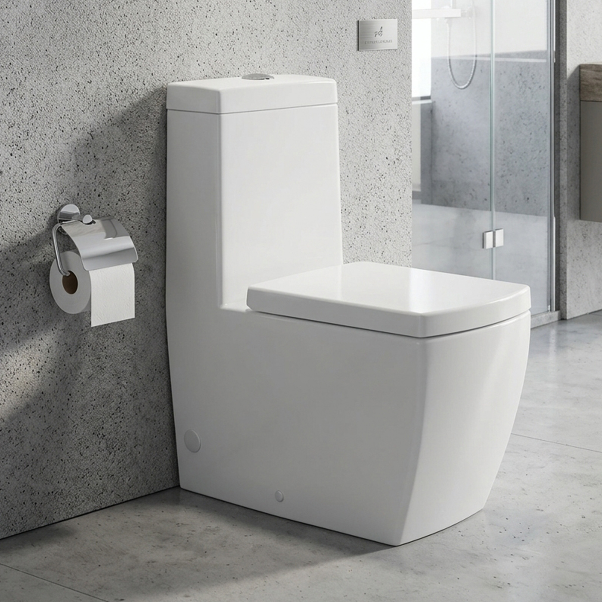 Modern Square Front One Piece Toilet